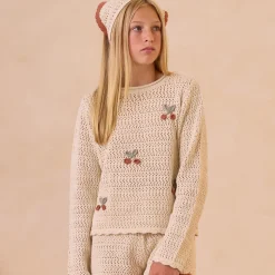 Crochet Knit Pullover (Teen) in Cherries by Rylee & Cru