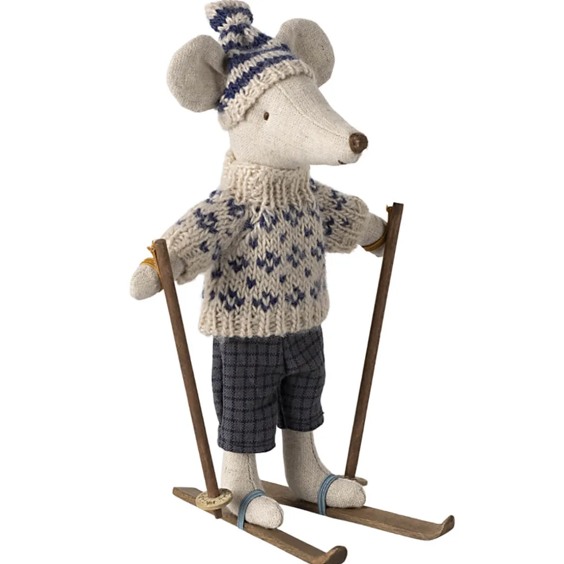 Dad Winter Mouse with Ski Set by Maileg