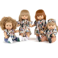 Daisy Dress (34cm Doll) in Alice Print by Minikane X Nathalie Lete