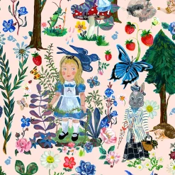 Daisy Dress (34cm Doll) in Alice Print by Minikane X Nathalie Lete