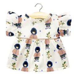 Daisy Dress (34cm Doll) in Jade Print by Minikane