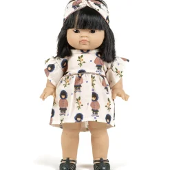 Daisy Dress (34cm Doll) in Jade Print by Minikane