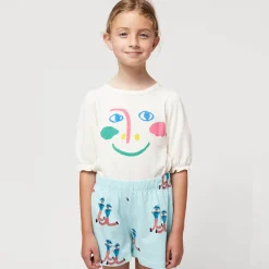 Dancing Giants All Over Shorts in Light Blue by Bobo Choses - Last One In Stock - 12-13 Years