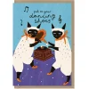 Dancing Shoe Cats Greetings Card by Amy Hodkin for Earlybird Designs