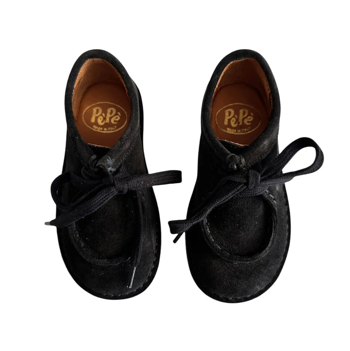 Dani Lace Up Shoes in Black Suede by PèPè