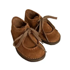 Dani Lace Up Shoes in Brown Suede by PèPè