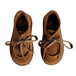 Dani Lace Up Shoes in Brown Suede by PèPè