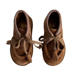 Dani Lace Up Shoes With Tassels in Caffe Suede by PèPè