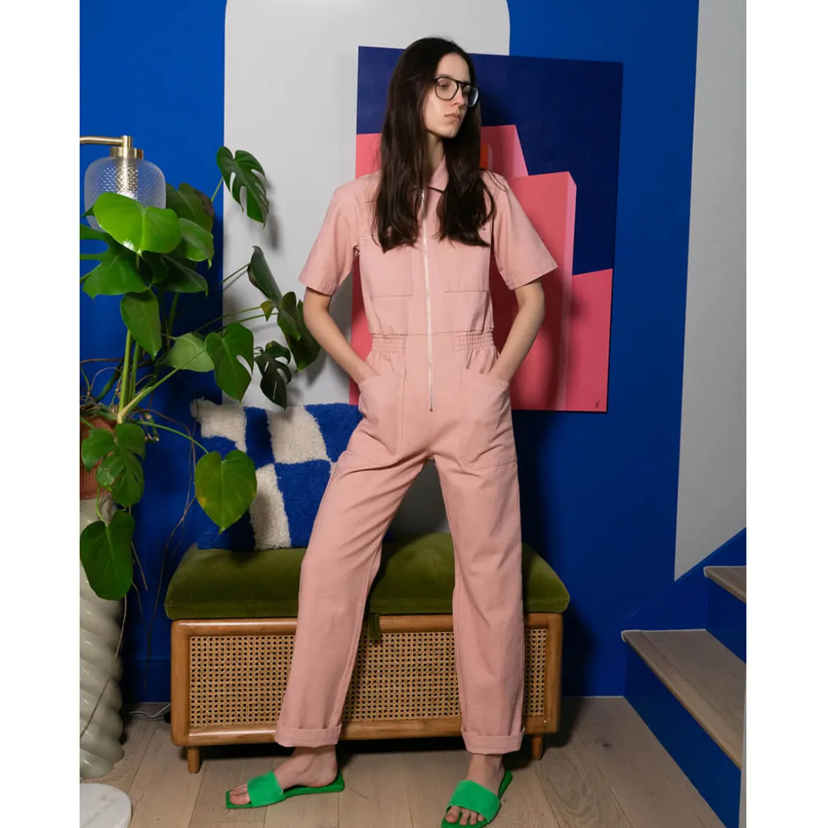 Danny Boilersuit in Blush by L.F.Markey - Last One In Stock - UK 12