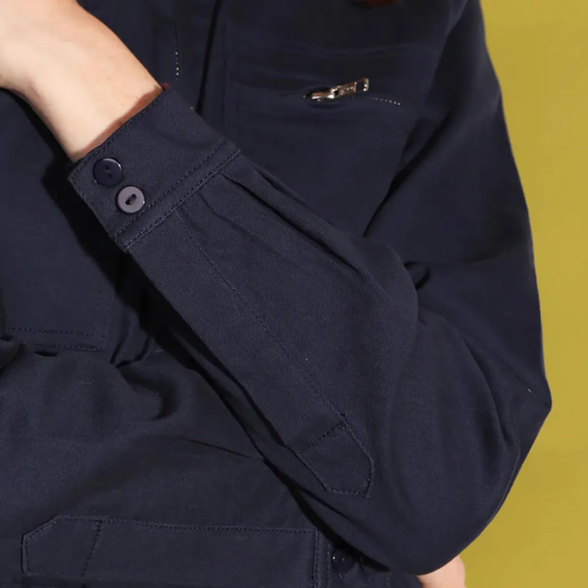 Danny Long Sleeve Stretch Drill Boilersuit in Navy by L.F.Markey - Last Ones In Stock - UK 10-12