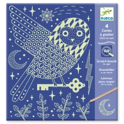 Dans La Nuit Glow In The Dark Scratch Boards by Djeco