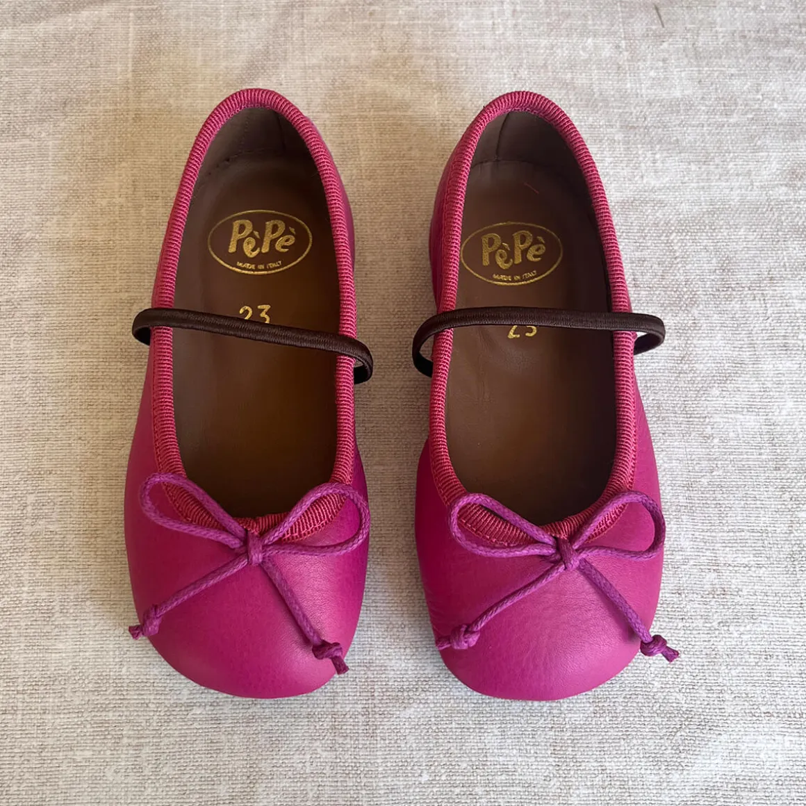 Darlyn Ballet Slippers in Raspberry Pink by PèPè