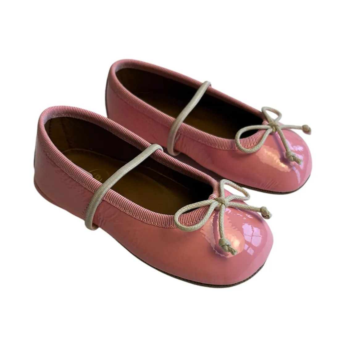 Darlyn Patent Leather Ballet Slippers in Bubblegum Pink by PèPè