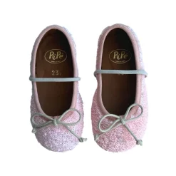 Darlyn Sequin Ballet Slippers in Nude Paillettes by PèPè