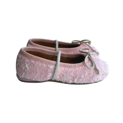 Darlyn Sequin Ballet Slippers in Nude Paillettes by PèPè