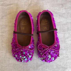 Darlyn Sequin Ballet Slippers in Violetto Paillettes by PèPè