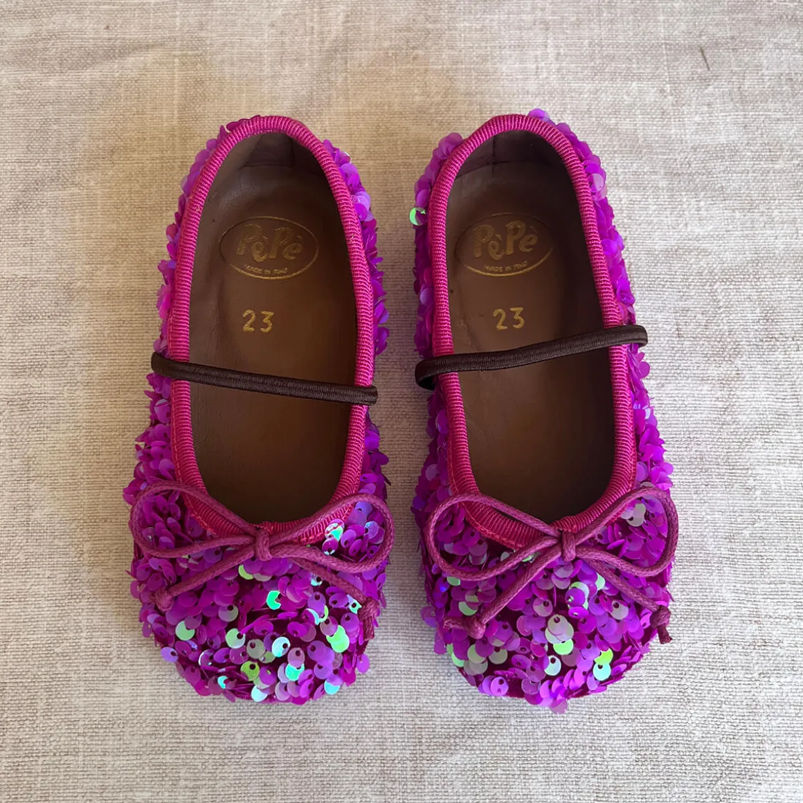 Darlyn Sequin Ballet Slippers in Violetto Paillettes by PèPè