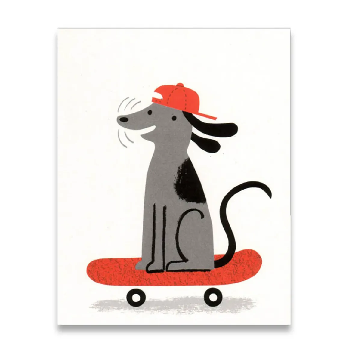 Deck Dog Mini Greetings Card by Lisa Jones Studio