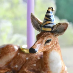Deer Party Animal Ceramic Cake Topper by Camp Hollow