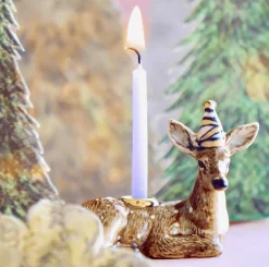 Deer Party Animal Ceramic Cake Topper by Camp Hollow