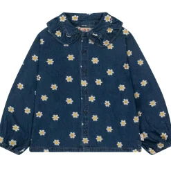 Denim Daisy Frill Collar Shirt by Tinycottons