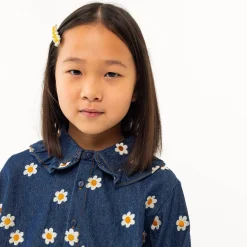 Denim Daisy Frill Collar Shirt by Tinycottons