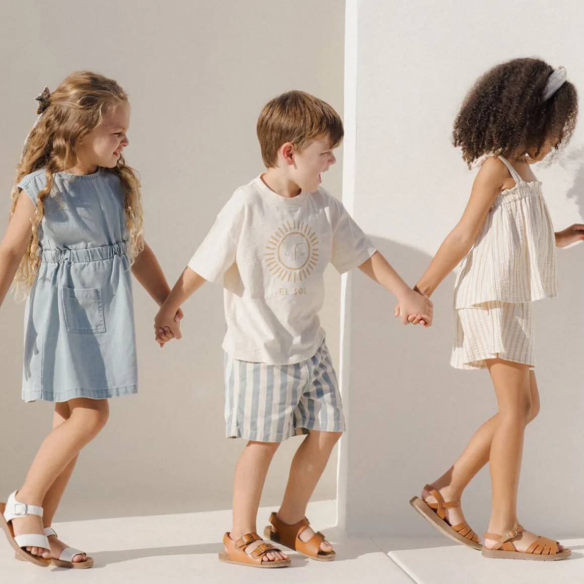 Denim Mini Dress in Ocean by Rylee & Cru