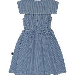 Denim Sail Collar Sundress in Multi Stripe Hickory by Wynken