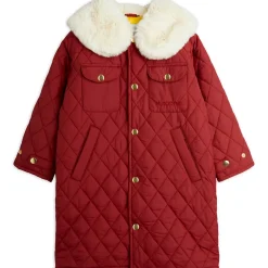 Diamond Quilted Coat in Brown by Mini Rodini