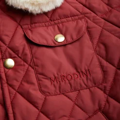 Diamond Quilted Coat in Brown by Mini Rodini