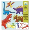 Dinosaur Puppets Colouring In Paper Craft Kit by Djeco