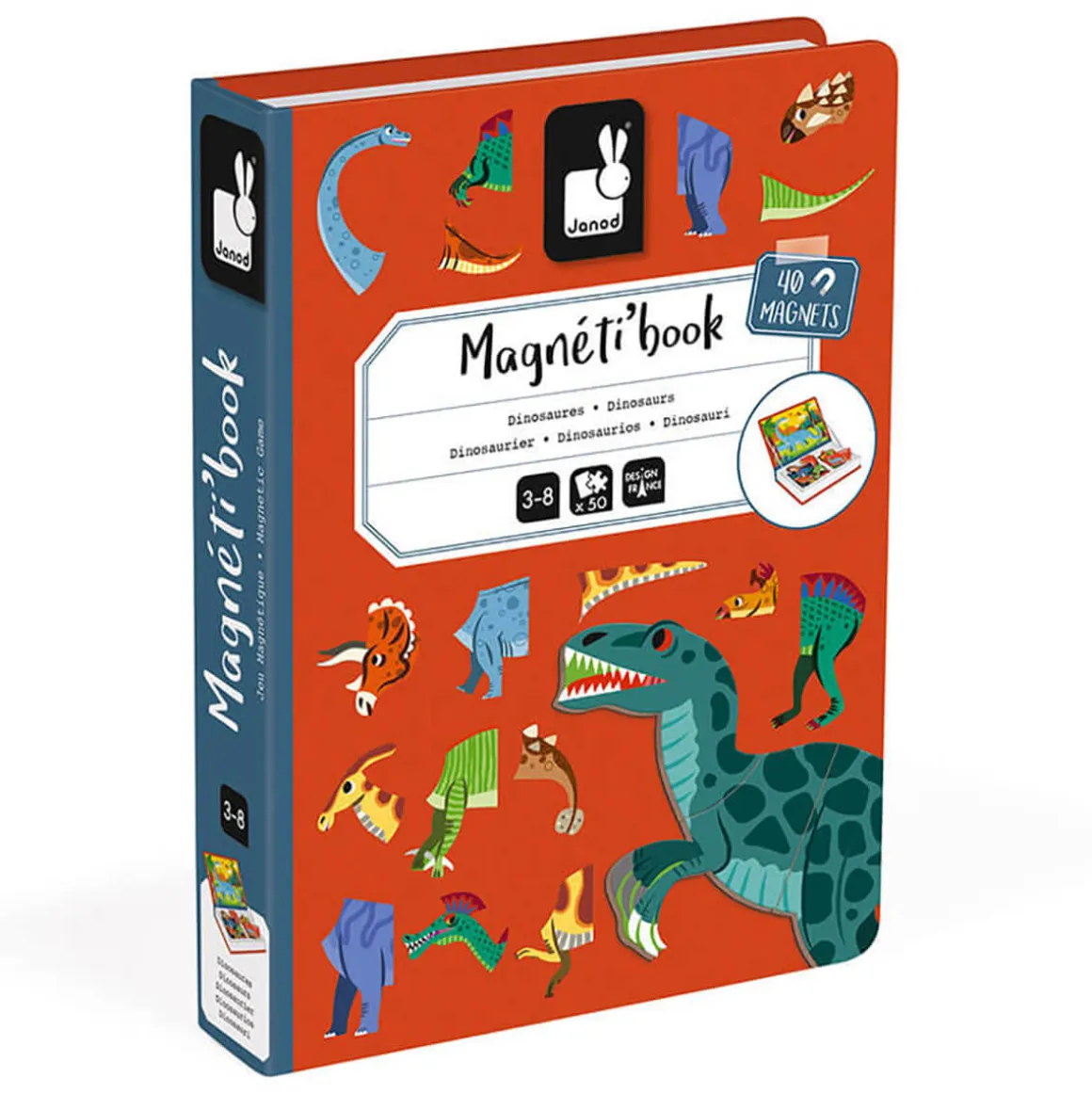 Dinosaurs Magneti Book by Janod