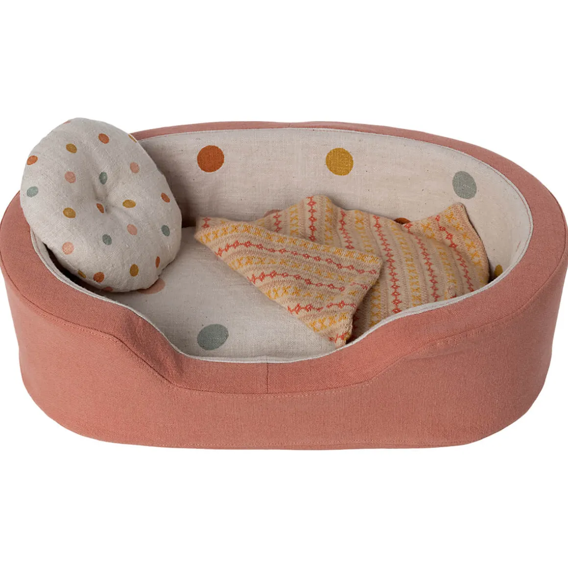 Dog Basket in Coral by Maileg