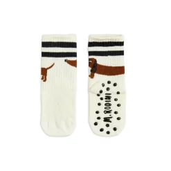 Dog Non Slip Socks in Off White by Mini Rodini