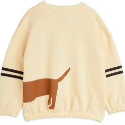 Dog Stripes Sweatshirt in Beige by Mini Rodini