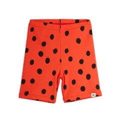 Dots AOP Bike Shorts in Red by Mini Rodini
