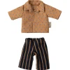 Dotty Shirt & Striped Pants Set for Dad Mouse by Maileg