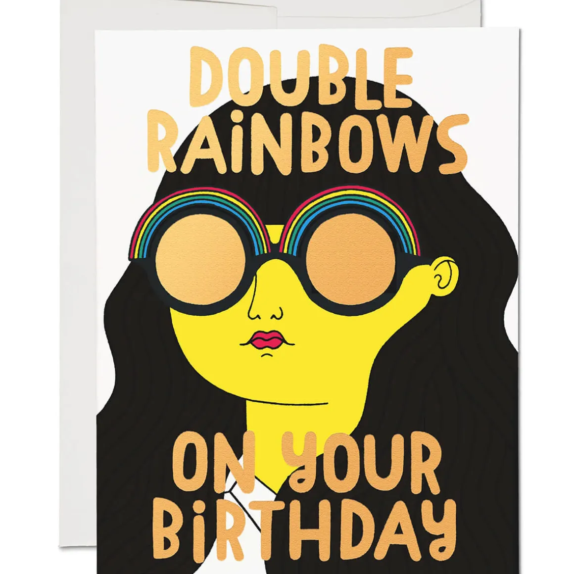 Double Rainbows Birthday Greetings Card by Red Cap Cards