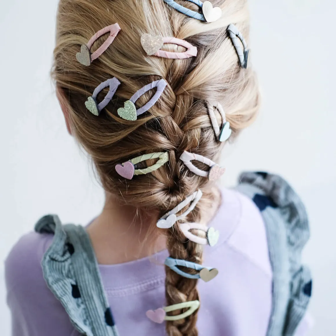Dreamy Hearts Mini Clic Clac Hair Clips by Mimi & Lula