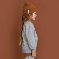 Dropped Shoulder Sweater in Grey Melange by Gray Label