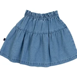 Drop Waist Denim Skirt in Mid Bleach Denim by Wynken - Last One In Stock - 8 Years