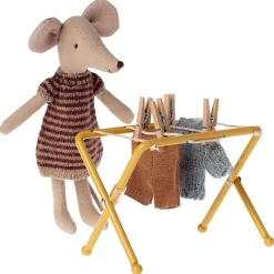 Drying Rack With Pegs in Yellow Ochre by Maileg