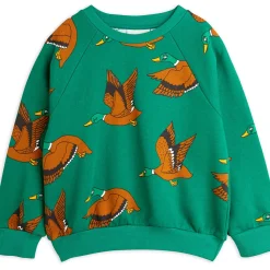 Ducks AOP Sweatshirt in Green by Mini Rodini