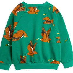Ducks AOP Sweatshirt in Green by Mini Rodini