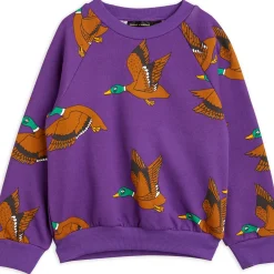 Ducks AOP Sweatshirt in Purple by Mini Rodini - Last One In Stock - 116/122 (5-7 Years)
