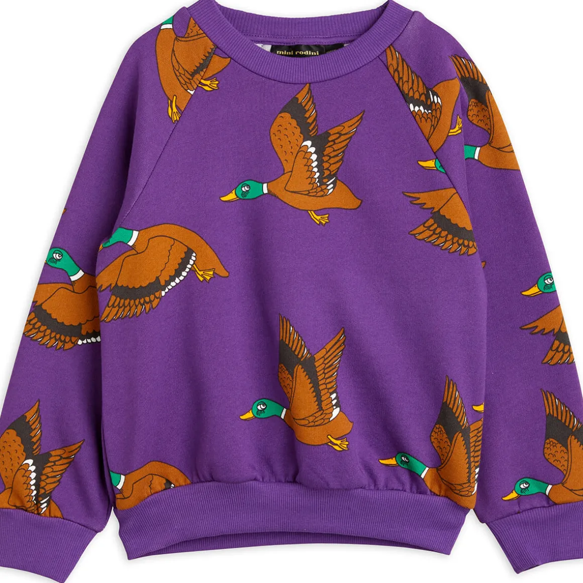 Ducks AOP Sweatshirt in Purple by Mini Rodini - Last One In Stock - 116/122 (5-7 Years)