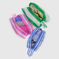 3D Zip Pouch Set in Painted Stripe by Baggu