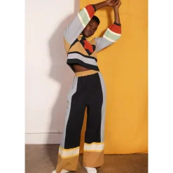 Eamon Trousers in Quilt Colourblock by L.F.Markey - Last Ones In Stock - UK 6-8
