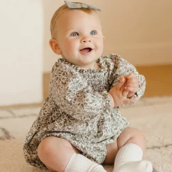 Eden Romper in Green Garden by Quincy Mae