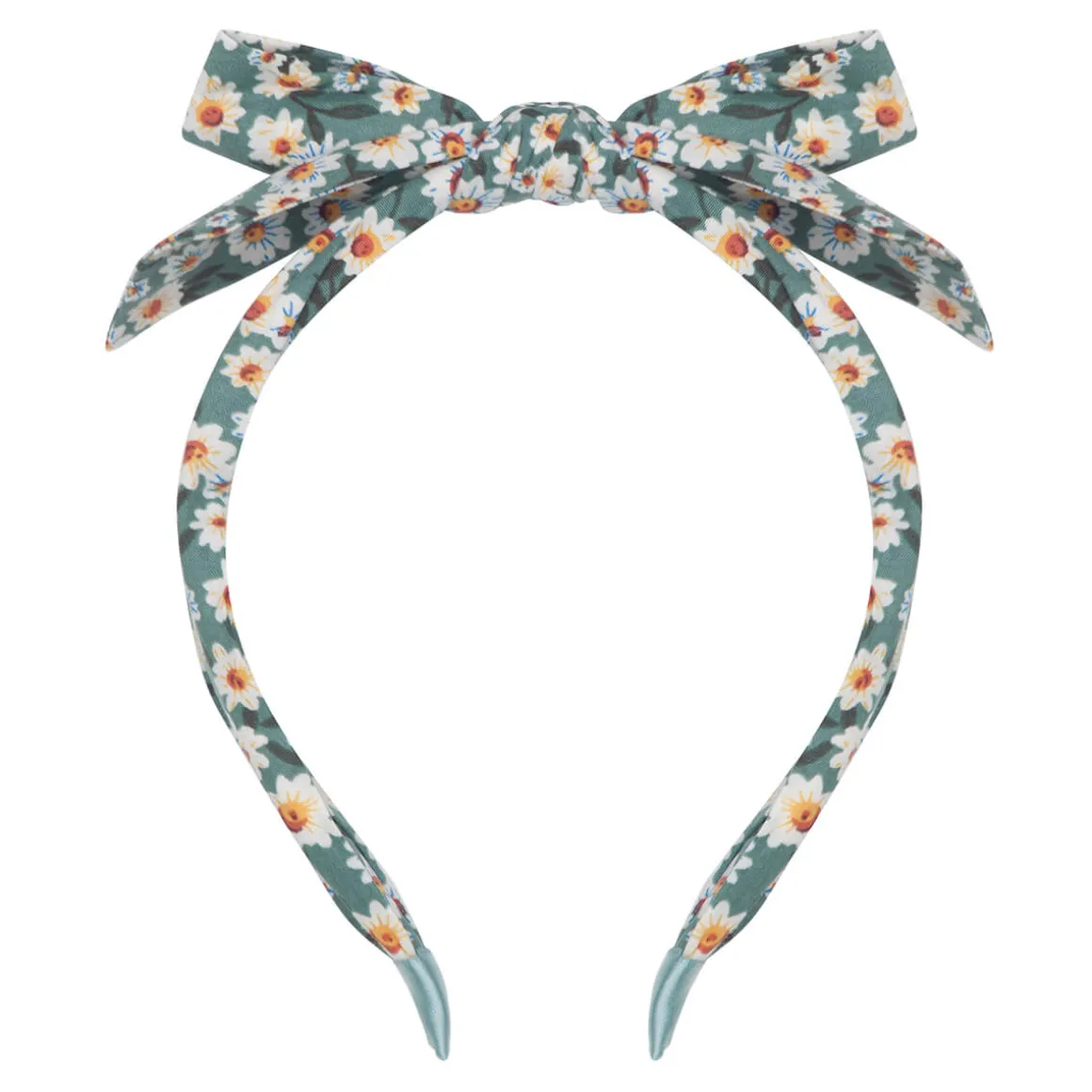 Edie Bow Alice Band in Green Daisy by Mimi & Lula